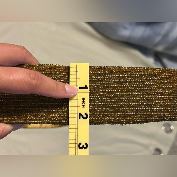 Unique Handcrafted Golden Beaded Purse - Picture 13 of 13